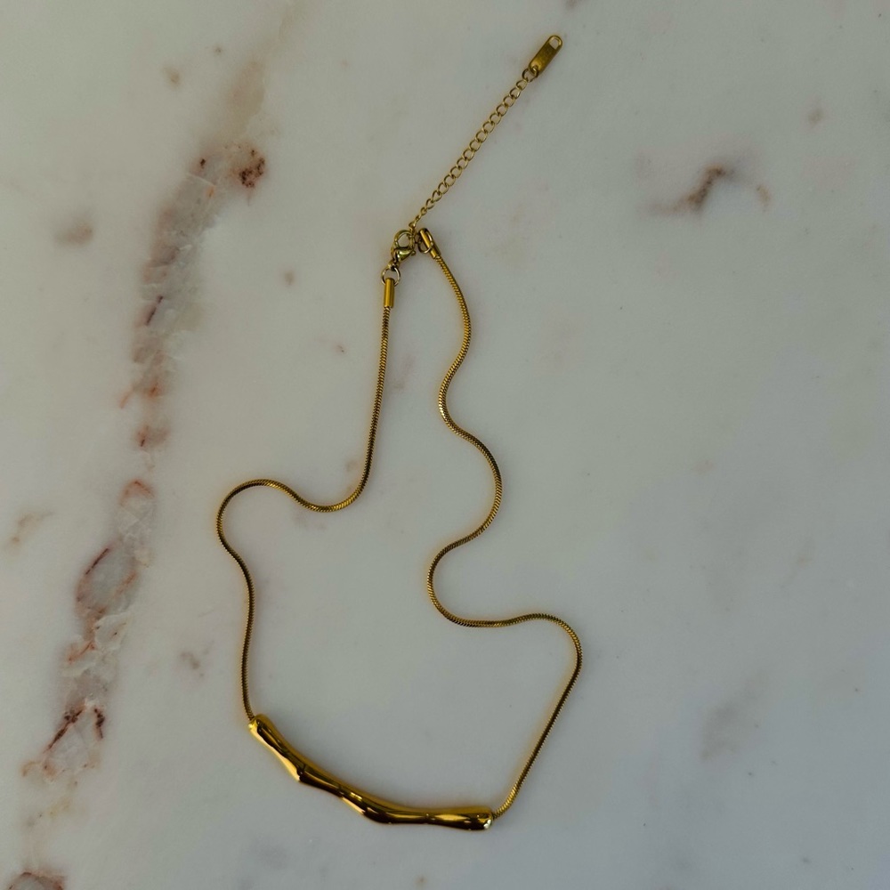 New Gold Metal Chain Pendant Necklace Collar Jewelry - Picture 5 of 5